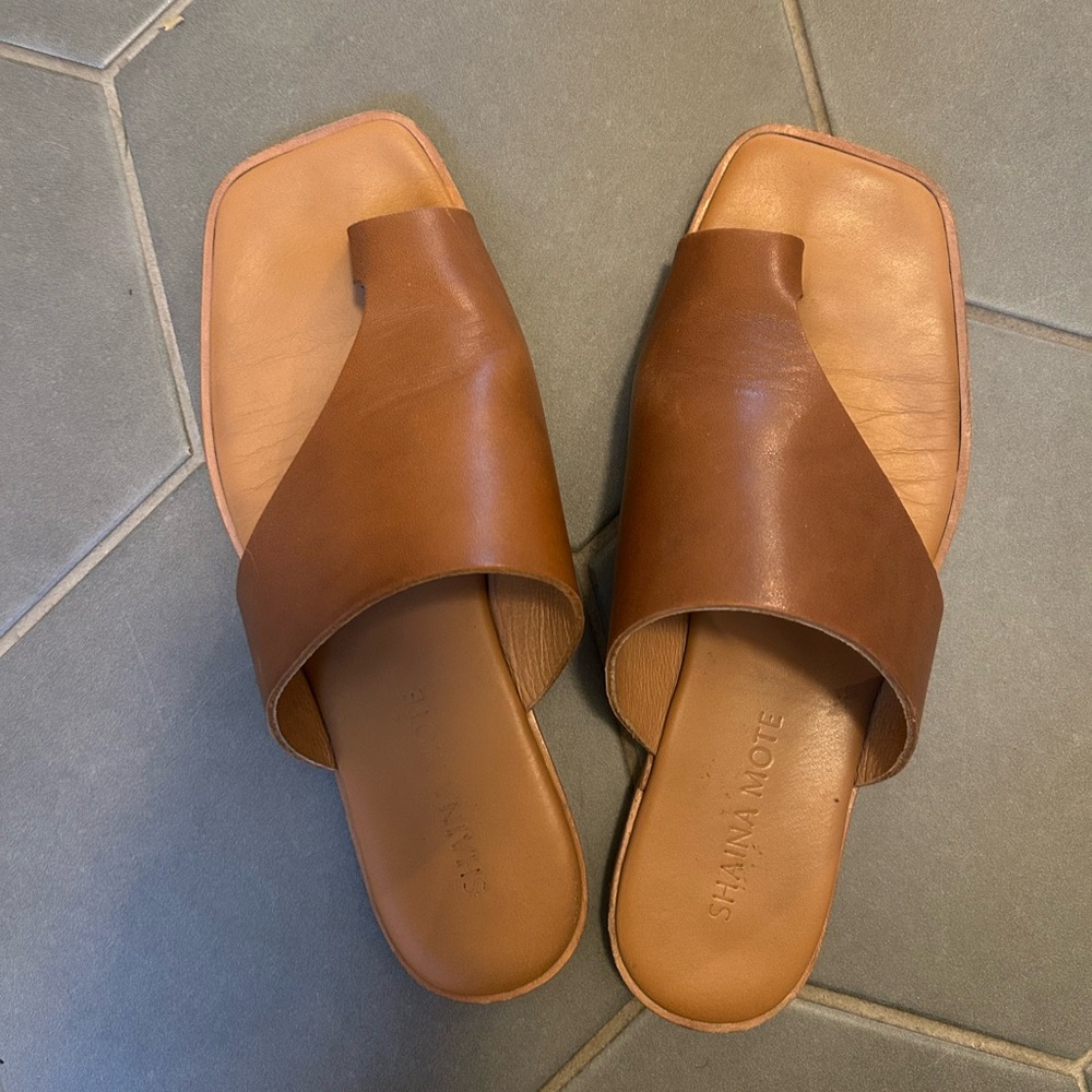 Shaina Mote Brown Leather Sandals